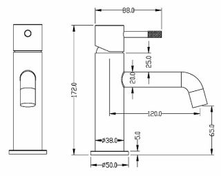 Смеситель для раковины Boheme Uno 461-WCR белый/хром